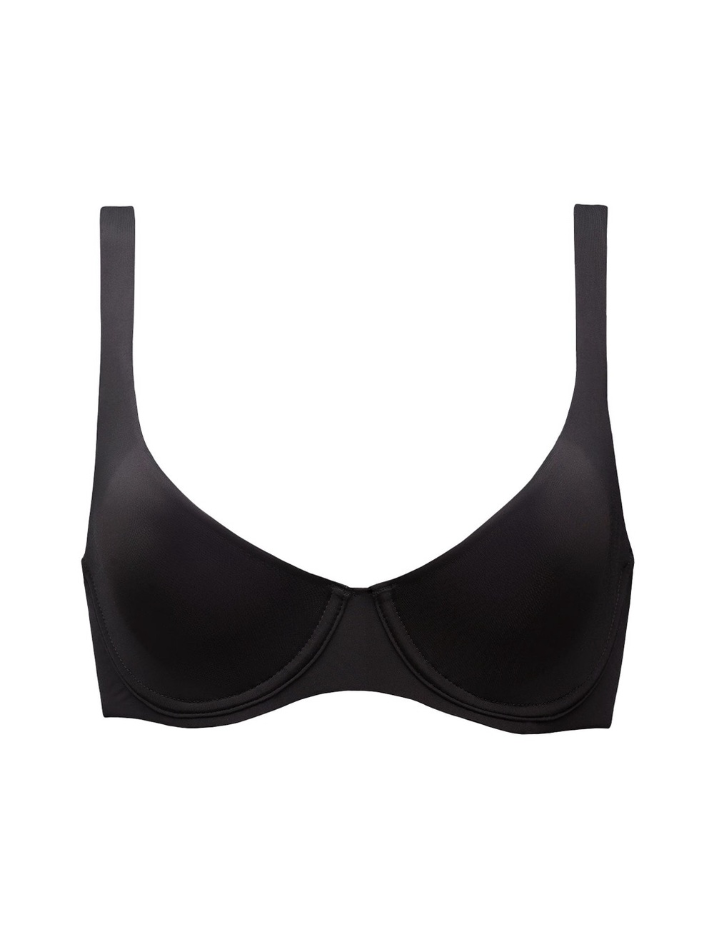 CUUP The Scoop Bra Black NWOT Size 34D The Scoop Microfiber Smooth Silky Bra